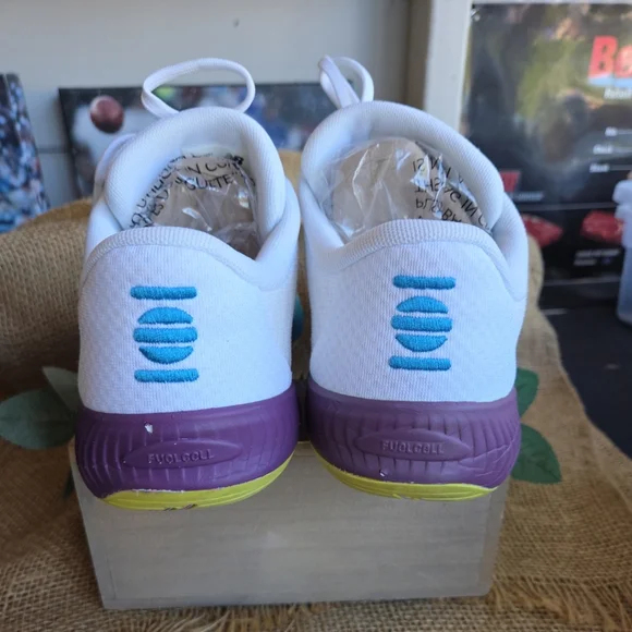 SOLD.     New Balance White and Multicolor Sneakers - Picture 3 of 9